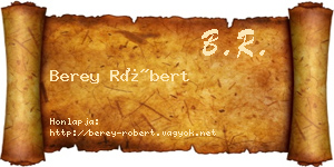 Berey Róbert névjegykártya