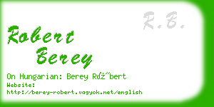 robert berey business card